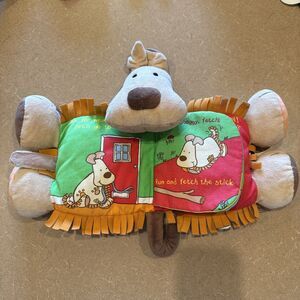 Jellycat London First Steps Rattle Crinkle Dog Book Plush Stuffed Toy Jelly Cat